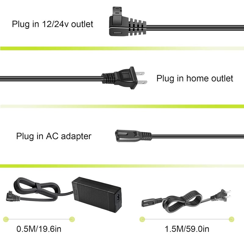 ACOPOWER 100V-240V AC Adapter for Cooler Refrigerator,AC Power Cord Power Cable for Car Refrigerator,Car Fridge Freezer,Compatible with Other Brands - Image 3